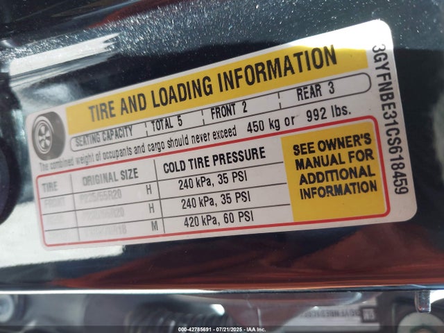 2012 CADILLAC SRX 3GYFNBE31CS618459 Photo 8