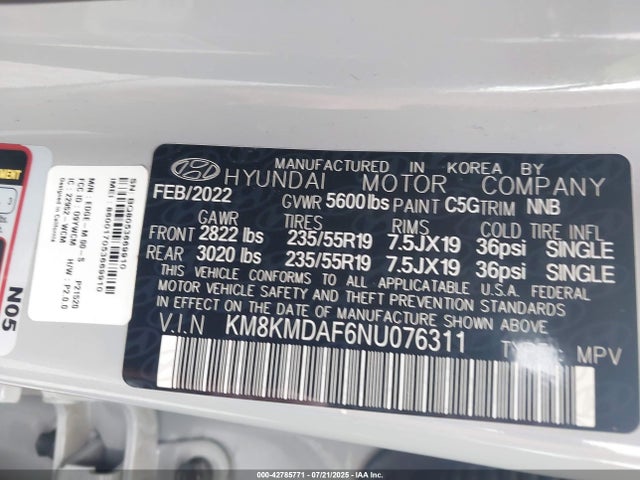 Hyundai Ioniq 5 2022 KM8KMDAF6NU076311 Image 9