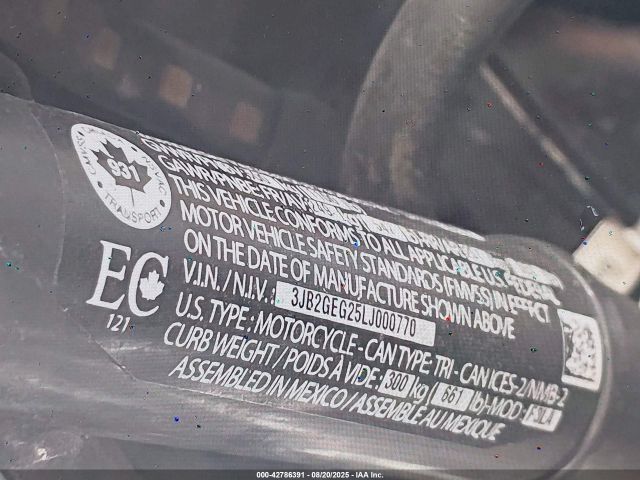 2020 CAN-AM RYKER 3JB2GEG25LJ000770 Photo 9