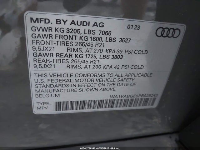 Audi E-Tron 2023 WA1VABGE5PB025243 Image 9