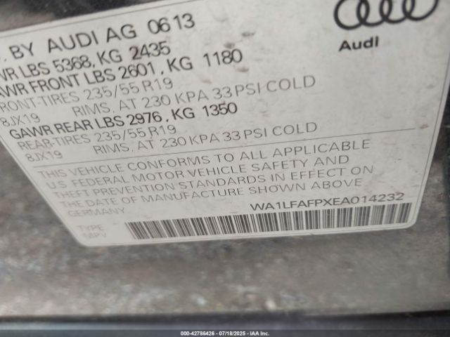 2014 AUDI Q5 WA1LFAFPXEA014232 Photo 8