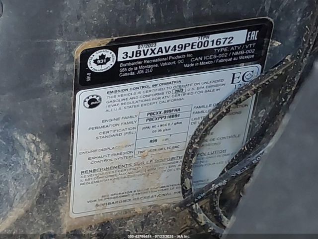 2023 CAN-AM MAVERICK X3 3JBVXAV49PE001672 Photo 9