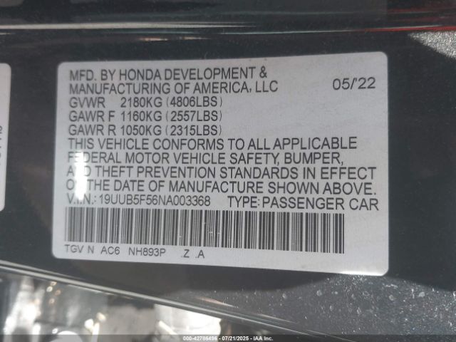 2022 ACURA TLX 19UUB5F56NA003368 Photo 8