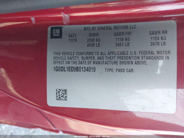 2011 CADILLAC CTS 1G6DL1ED9B0134019 Photo 8