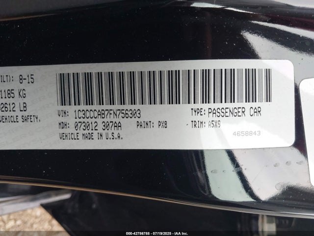 Chrysler 2015 2015 1C3CCCAB7FN756303 Image 9