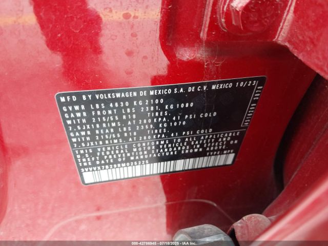 2024 VOLKSWAGEN TAOS 3VVVX7B29RM025225 Photo 8