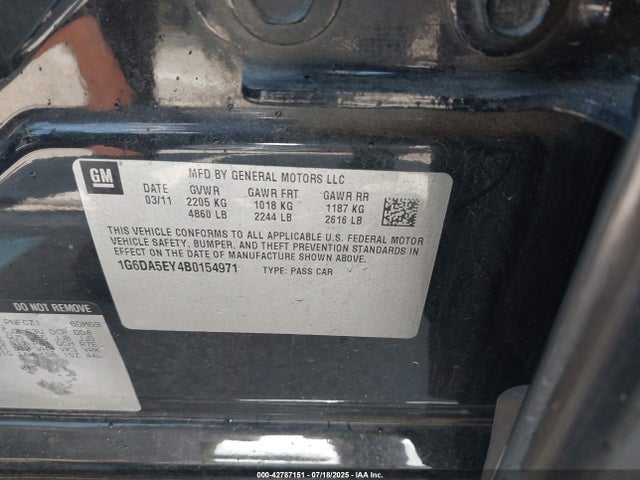 2011 CADILLAC CTS 1G6DA5EY4B0154971 Photo 8