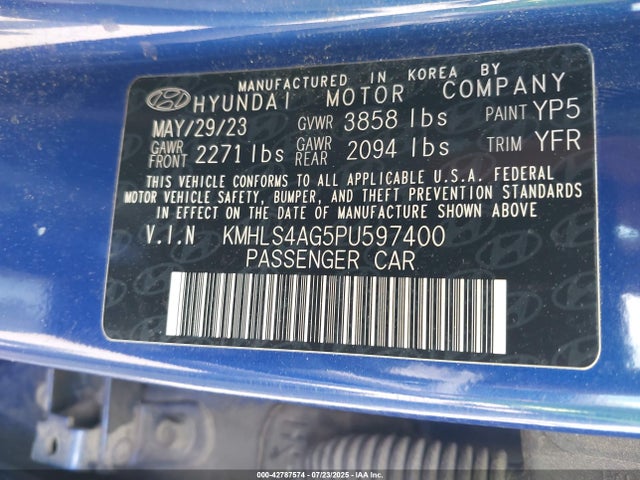 Hyundai mpi nu pe 2023 KMHLS4AG5PU597400 Image 9