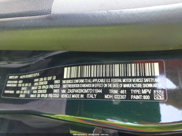 Alfa Romeo Stelvio 2021 ZASPAKBN3M7D11944 Image 9