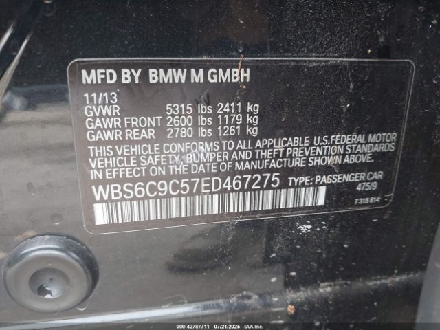 2014 BMW M6 GRAN COUPE WBS6C9C57ED467275 Photo 8