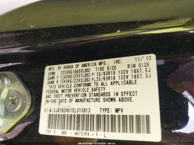 2014 ACURA RDX 5J8TB3H51EL010813 Photo 8