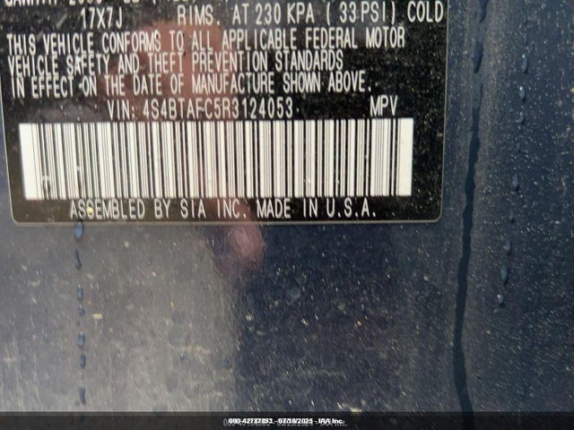 4S4BTAFC5R3124053 Subaru na, u5