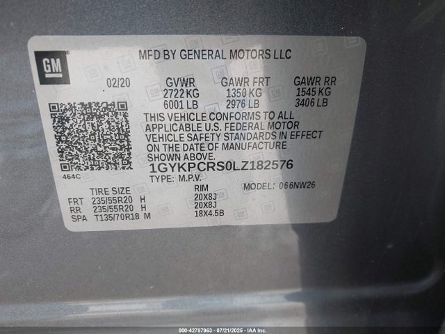 2020 CADILLAC XT6 1GYKPCRS0LZ182576 Photo 8