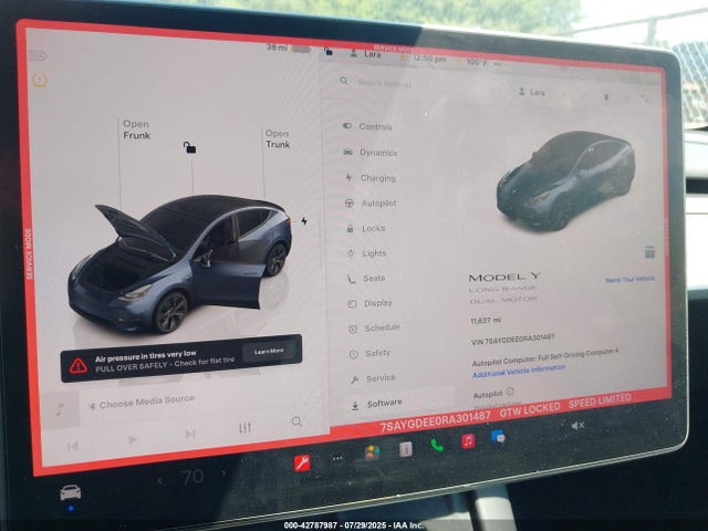 7SAYGDEE0RA301487 Tesla Model Y