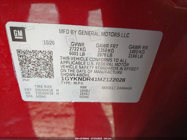 2021 CADILLAC XT5 1GYKNDR41MZ122028 Photo 8