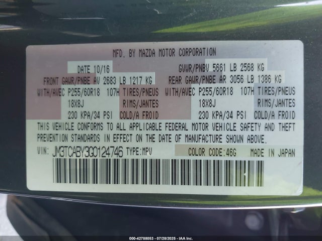 JM3TCABY3G0124746 Mazda py