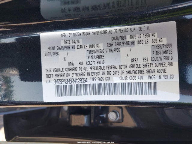 Mazda pyukd 2024 3MZBPABM5RM423934 Image 9