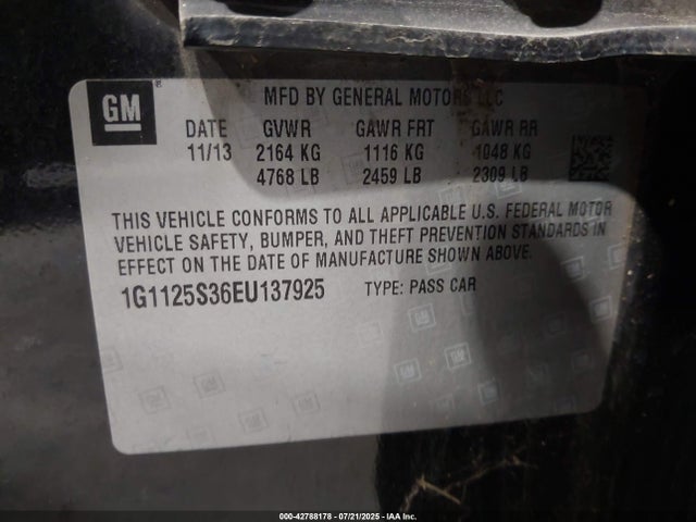 1G1125S36EU137925 Chevrolet lfx