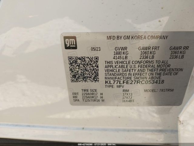 2024 CHEVROLET TRAX KL77LFE27RC053418 Photo 8