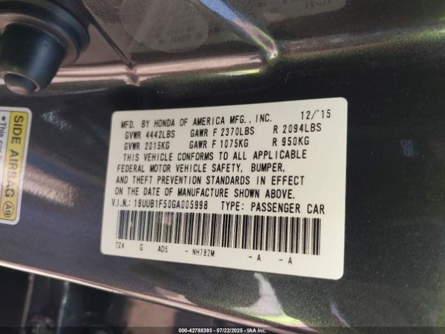 2016 ACURA TLX 19UUB1F50GA005998 Photo 8