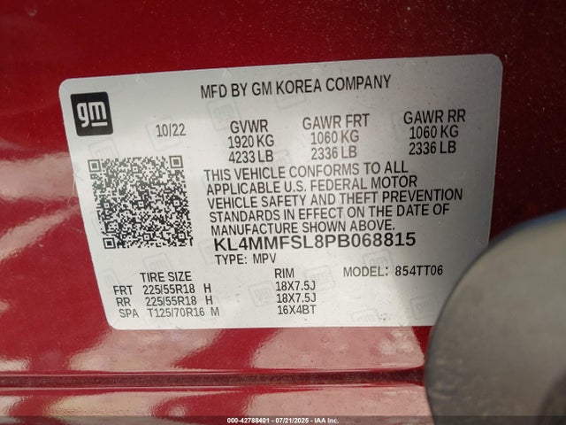 KL4MMFSL8PB068815 Buick l3t