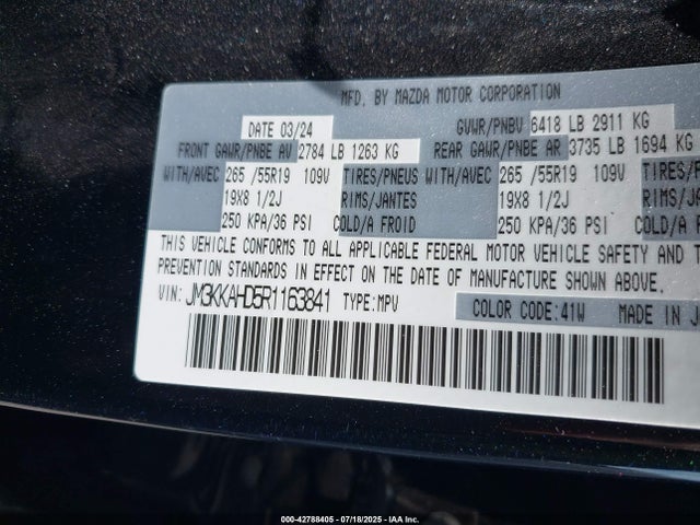 JM3KKAHD5R1163841 Mazda h3 low