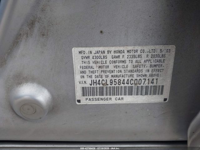 2004 ACURA TSX JH4CL95844C007141 Photo 8