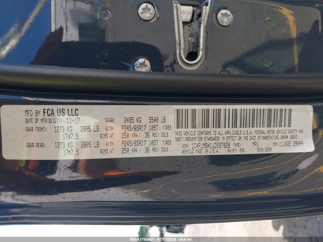 Jeep Cherokee 2018 1C4PJMBX1JD597828 Image 9