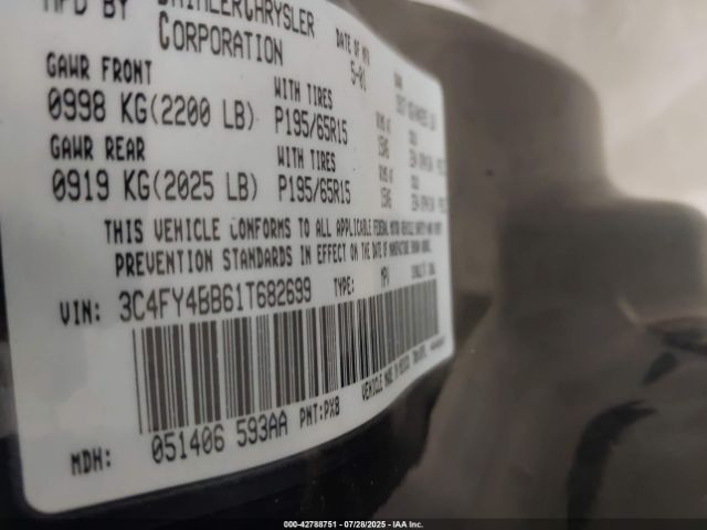 2001 CHRYSLER PT CRUISER 3C4FY4BB61T682699 Photo 8