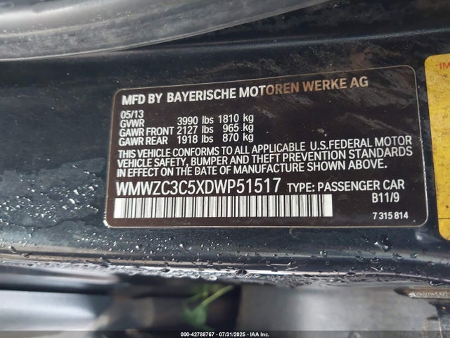 42788767 :رقم المزاد ، WMWZC3C5XDWP51517 vin ، 2013 Mini Countryman Cooper S مزاد بيع