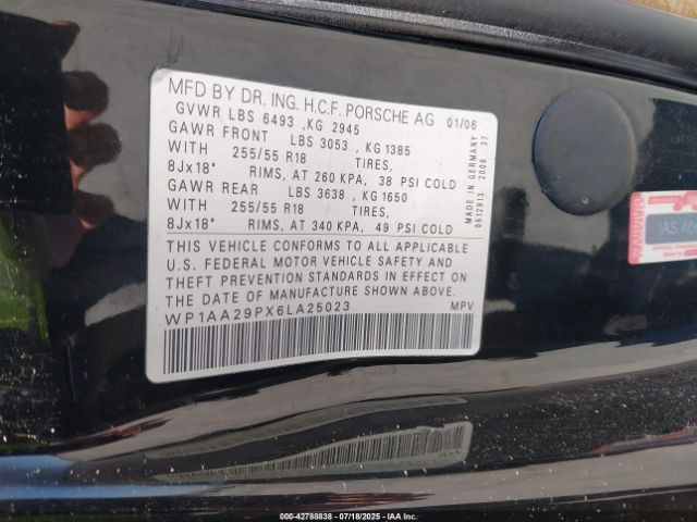 2006 PORSCHE CAYENNE WP1AA29PX6LA25023 Photo 8