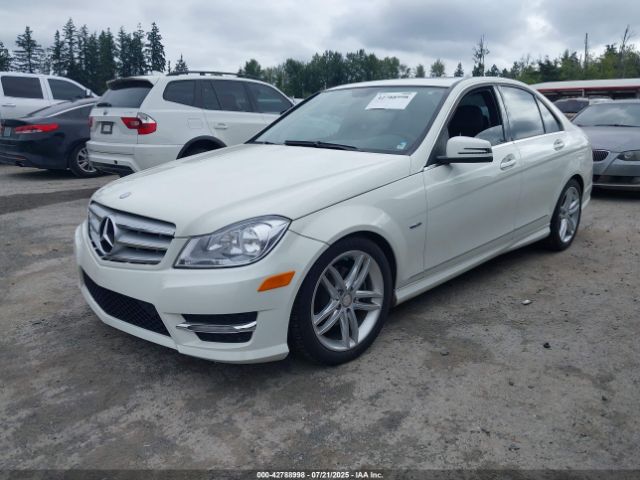2012 MERCEDES-BENZ C 250 WDDGF4HB9CR193961 Photo 1