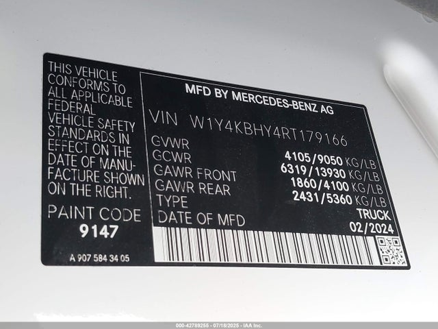 W1Y4KBHY4RT179166 Mercedes-Benz om654