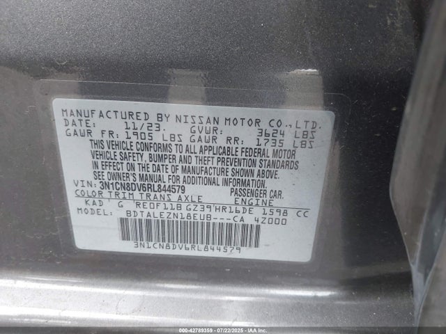 Nissan 2024 2024 3N1CN8DV6RL844579 Image 9