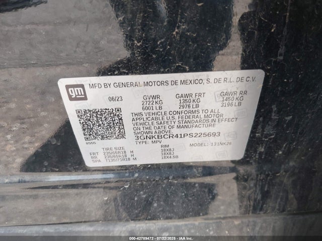 3GNKBCR41PS225693 Chevrolet lsy