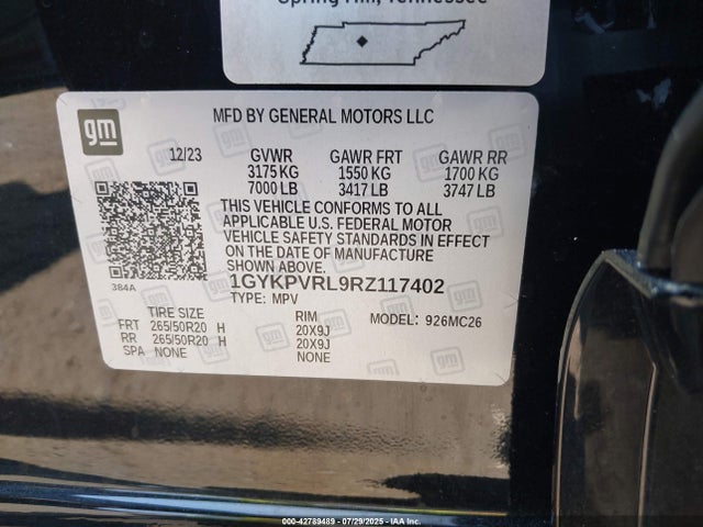 2024 CADILLAC LYRIQ 1GYKPVRL9RZ117402 Photo 8