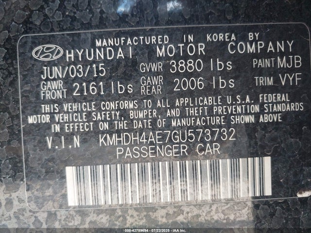 Hyundai dohc mpi nu 2016 KMHDH4AE7GU573732 Image 9