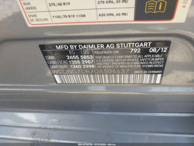 2013 MERCEDES-BENZ S 550 WDDNG7DB7DA504637 Photo 8