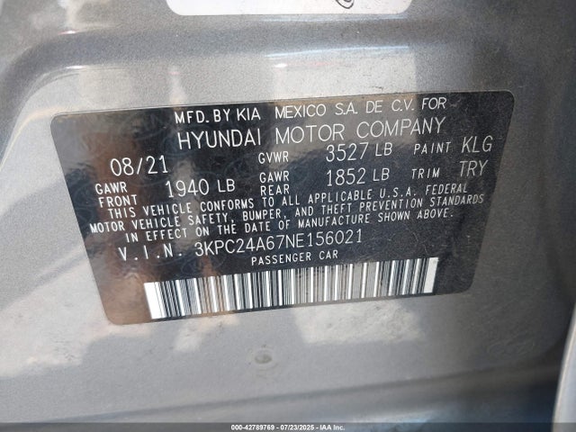 Hyundai gamma ii 2022 3KPC24A67NE156021 Image 9