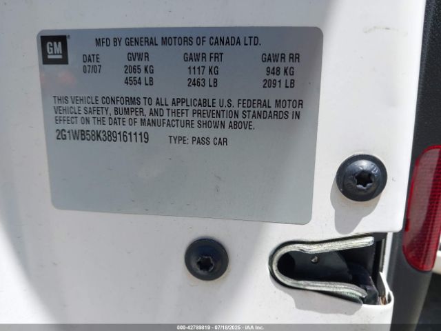 2008 CHEVROLET IMPALA 2G1WB58K389161119 Photo 8