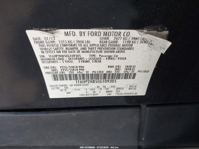 1FAHP2H85EG109305 Ford 2014
