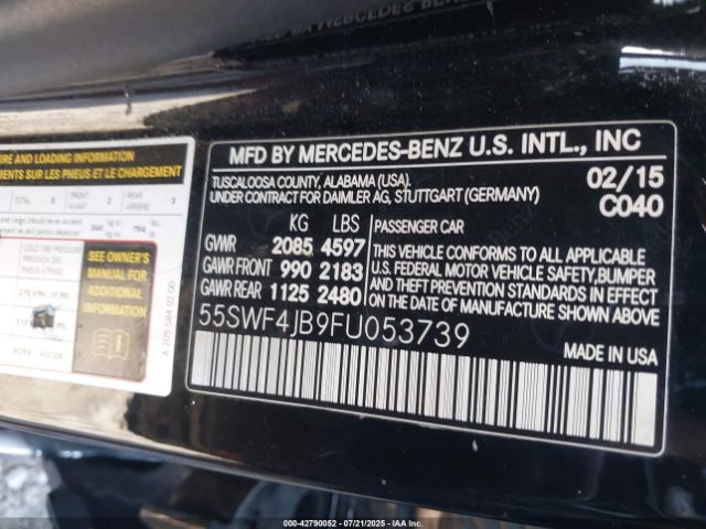 2015 MERCEDES-BENZ C 300 55SWF4JB9FU053739 Photo 8