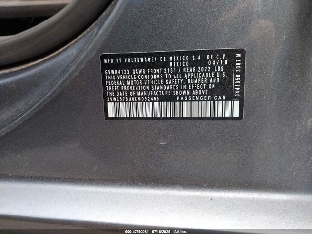 3VWC57BU0KM092456 Volkswagen 1.4 tsi