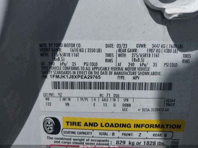 1FMJK1J8XPEA29765 Ford gtdi-standard
