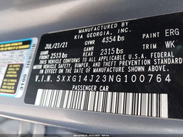 2022 KIA K5 5XXG14J23NG100764 Photo 8