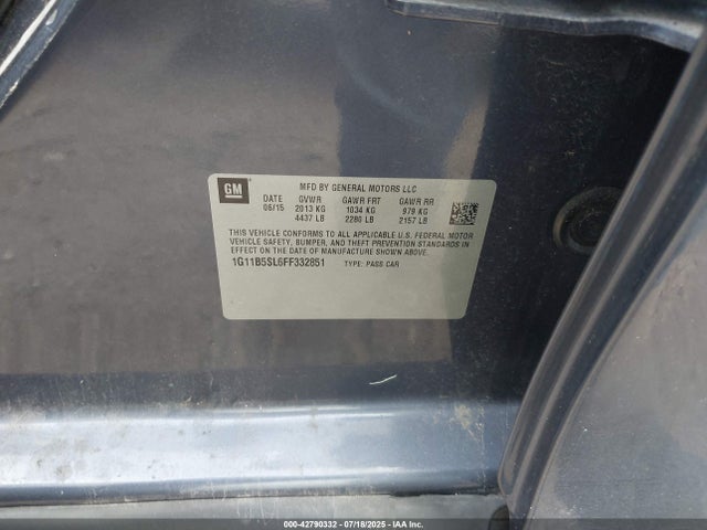 Chevrolet lkw 2015 1G11B5SL6FF332851 Image 9