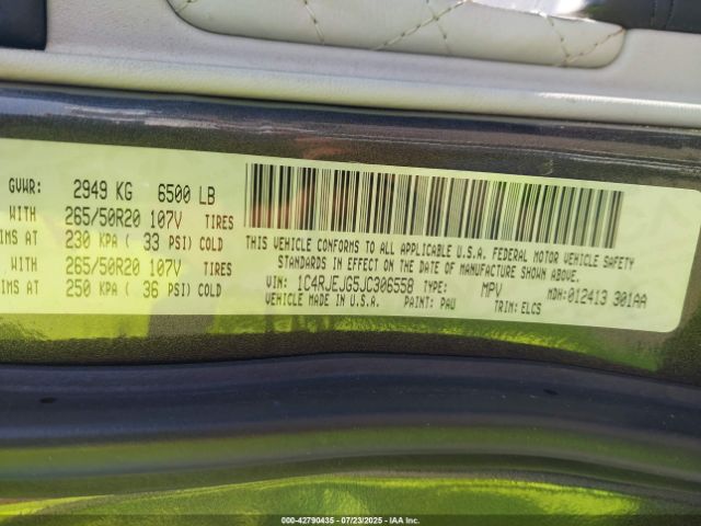 2018 JEEP GRAND CHEROKEE 1C4RJEJG5JC306558 Photo 8