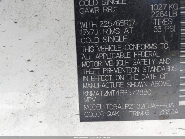Nissan 2015 2015 KNMAT2MT4FP572880 Image 9