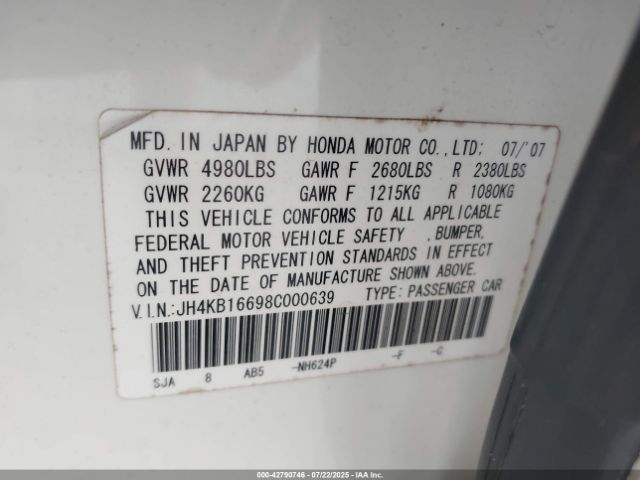 2008 ACURA RL JH4KB16698C000639 Photo 8