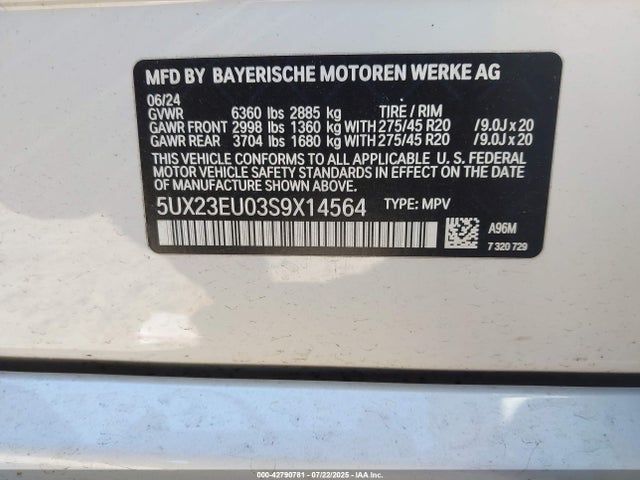 5UX23EU03S9X14564 BMW X5